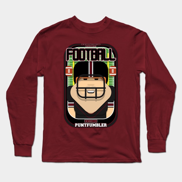 American Football Black and Maroon - Enzone Puntfumbler - Josh version Long Sleeve T-Shirt by Boxedspapercrafts